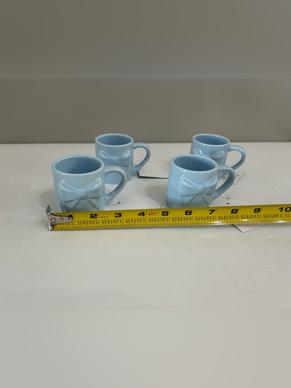 The Spring Shop Light Blue Ceramic Mini Mug Set with Bow Detail - Picture 4 of 5